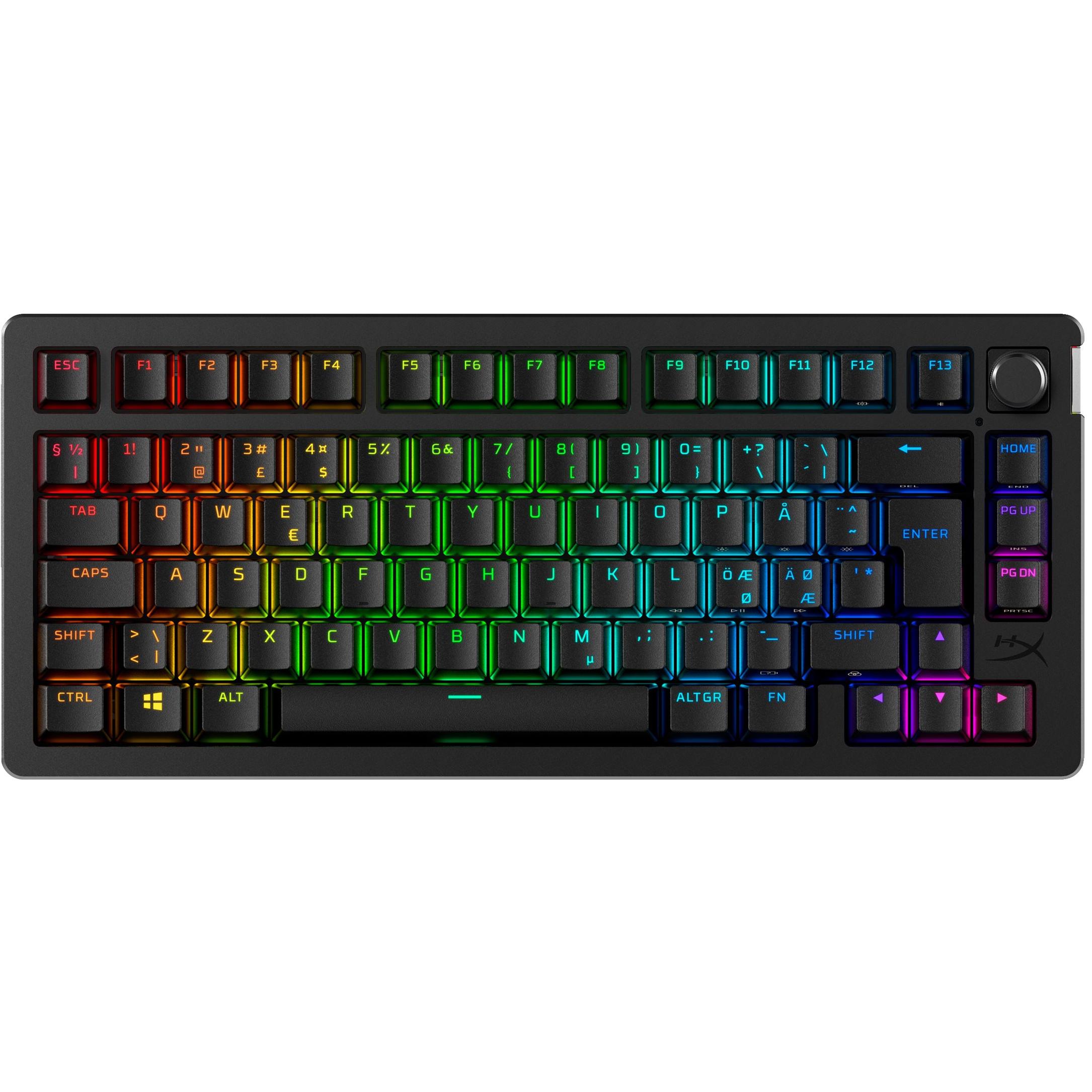 A large main feature product image of HyperX Alloy Rise 75 -Compact Wireless Mechanical Gaming Keyboard (HyperX Linear Switch)