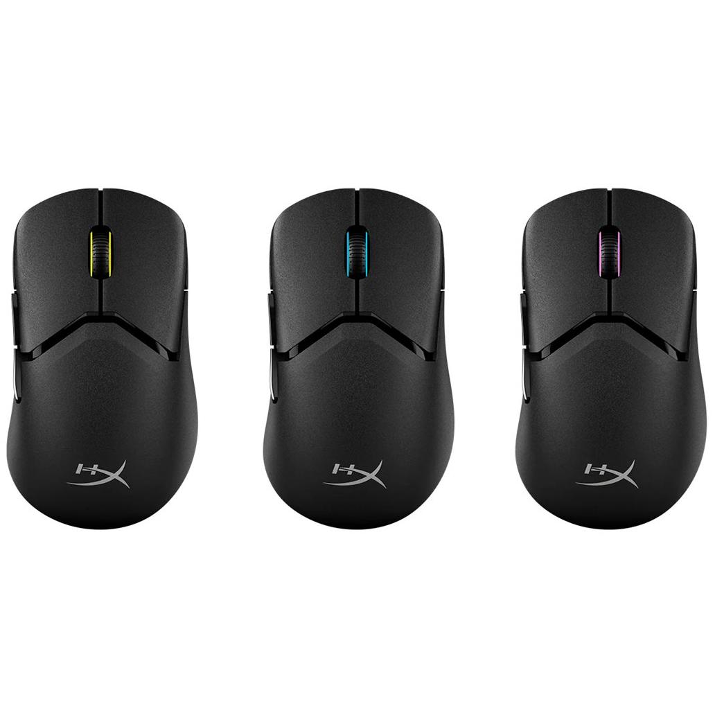A large main feature product image of HyperX Pulsefire Saga Pro Wireless Gaming Mouse