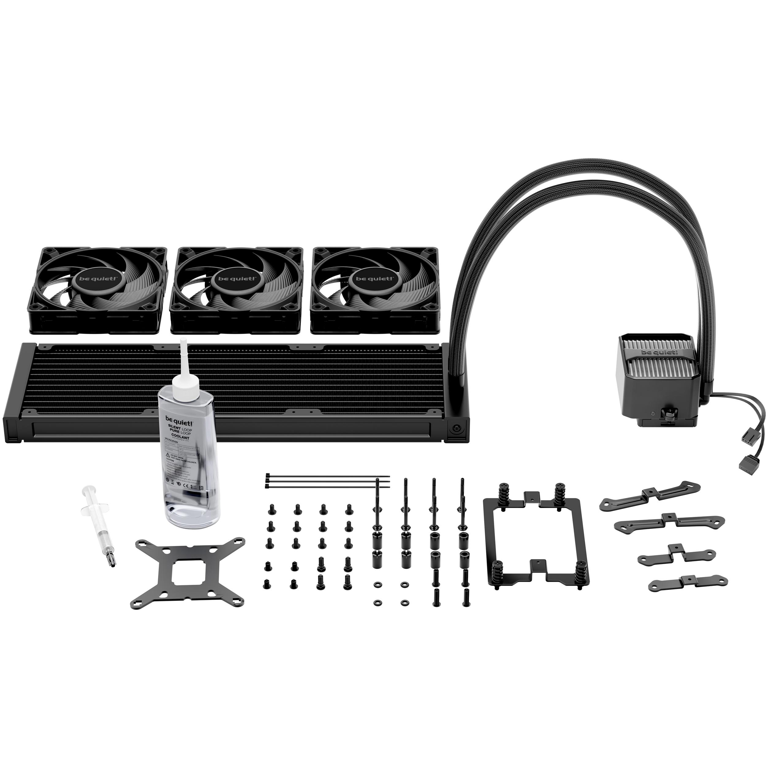 A large main feature product image of be quiet! SILENT LOOP 3 360mm ARGB AIO Liquid CPU Cooler