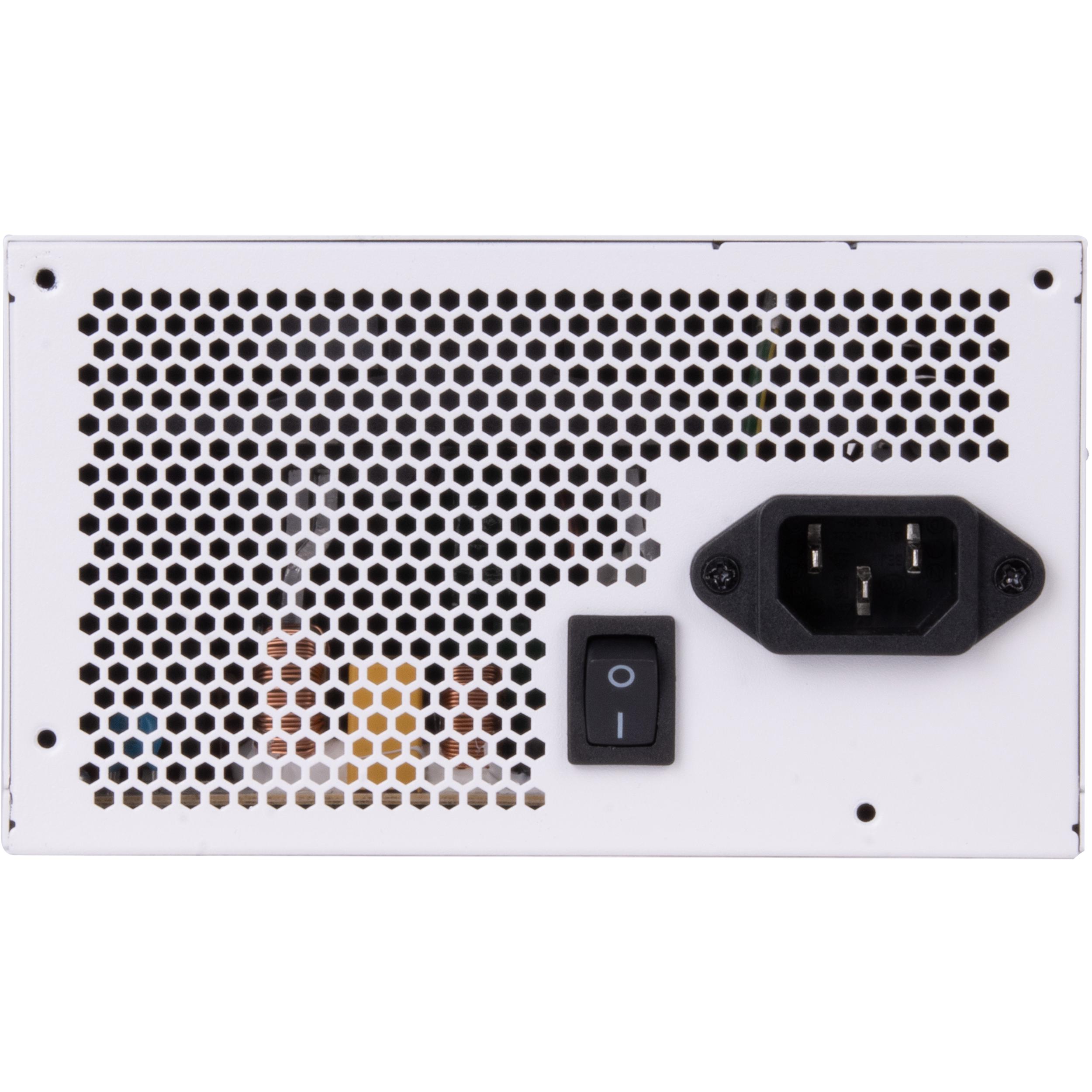 A large main feature product image of SilverStone Strider 650W 80PLUS ATX PSU (White)