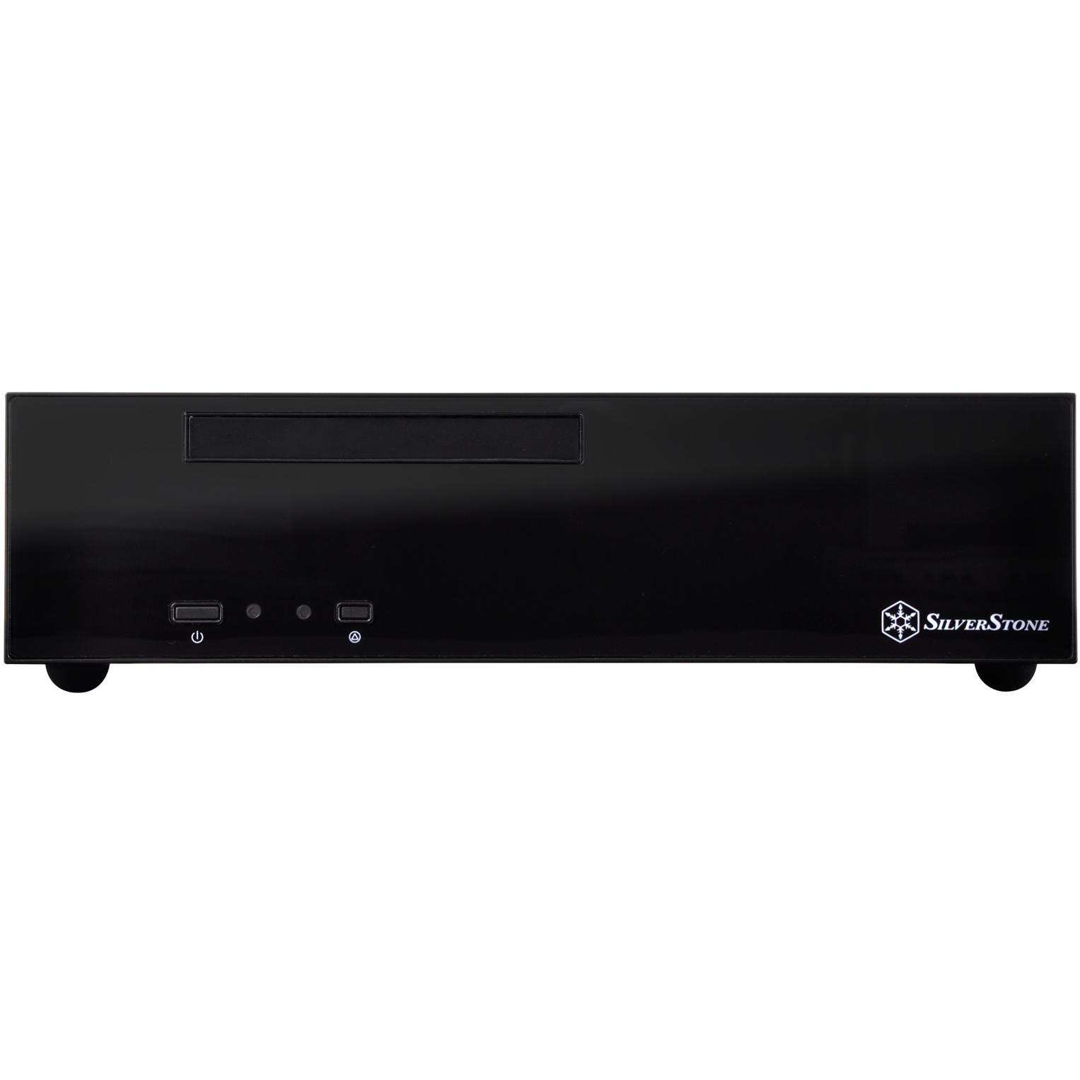 A large main feature product image of SilverStone ML09 SFF 7L Mini-ITX Case