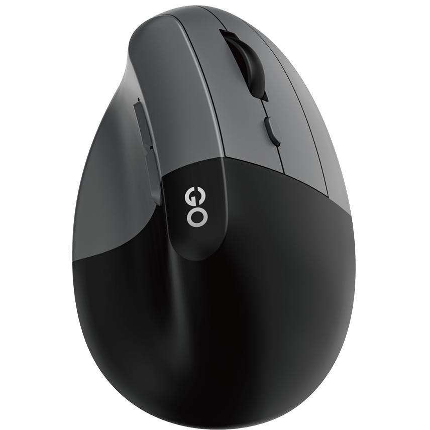 A large main feature product image of Fantech Comfy W195R Vertical Ergonomic Office Rechargeable Wireless Mouse - Grey