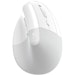 A product image of Fantech Comfy W195R Vertical Ergonomic Office Rechargeable Wireless Mouse - White