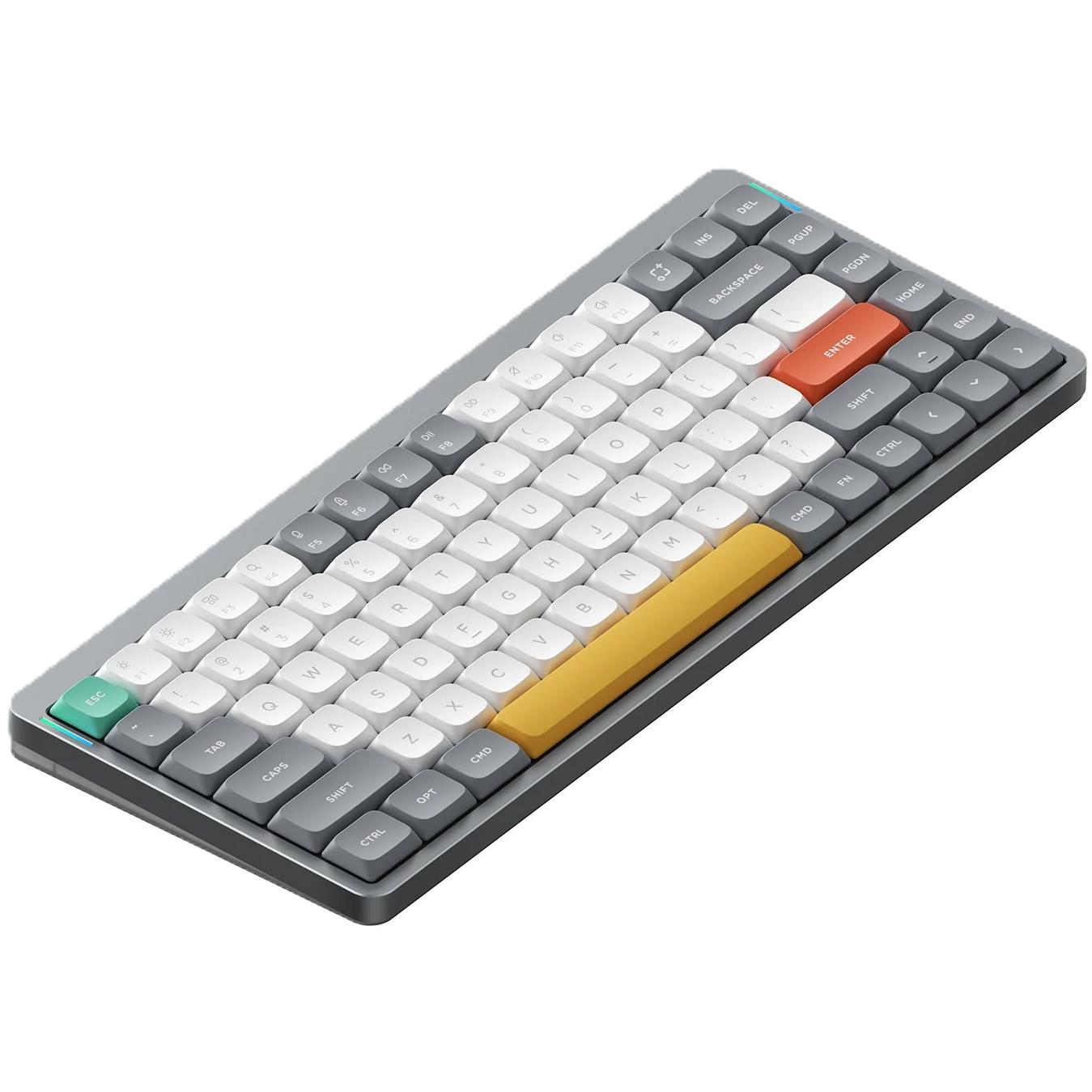 A large main feature product image of Nuphy Air75 v2 QMK/VIA Wireless Mechanical Keyboard Grey (Cowberry Switch)