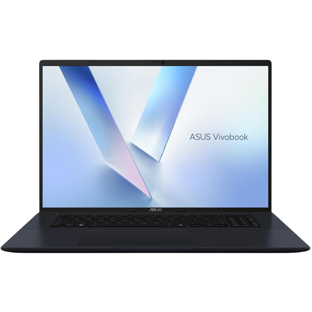 A large main feature product image of ASUS Vivobook 18 (M1807) - 18" Ryzen 7 260, 16GB/1TB - Win 11 AI Notebook
