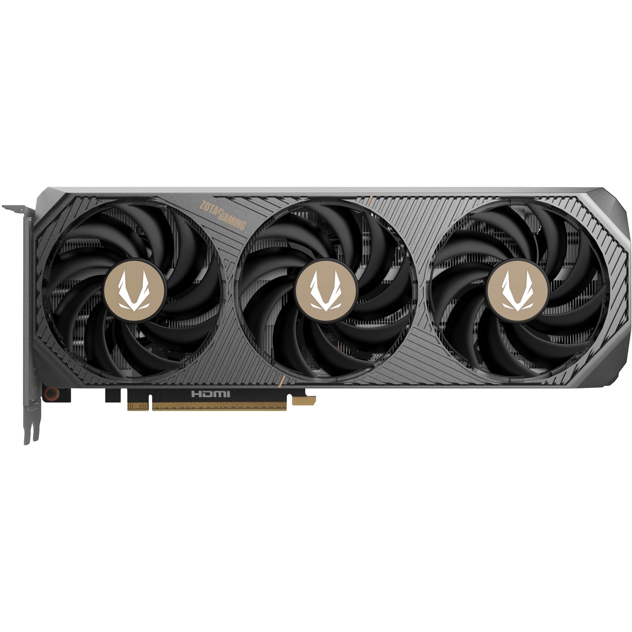 A large main feature product image of ZOTAC GAMING GeForce RTX 5070 SOLID OC 12GB GDDR7