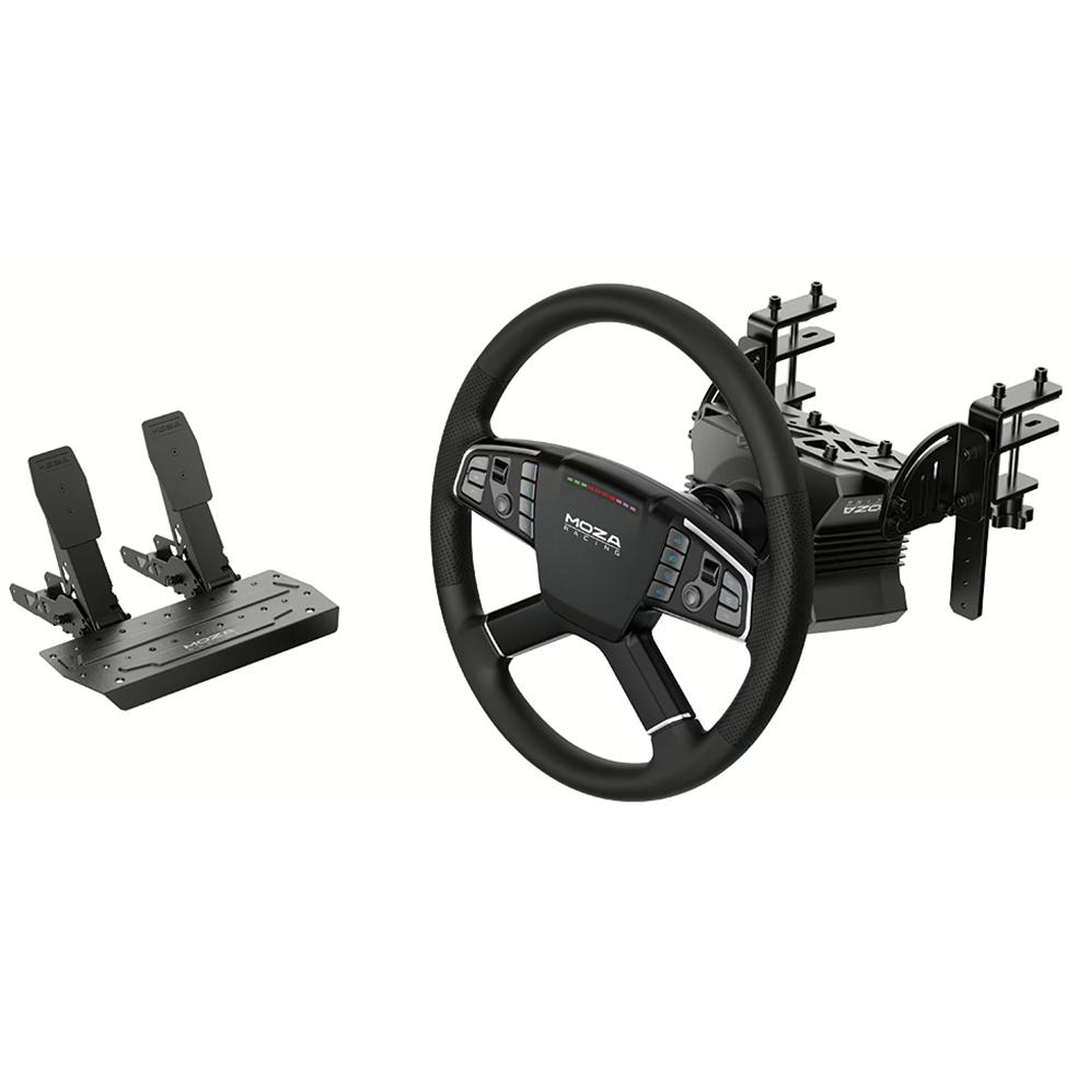 A large main feature product image of MOZA Truck Driving Simulator Bundle