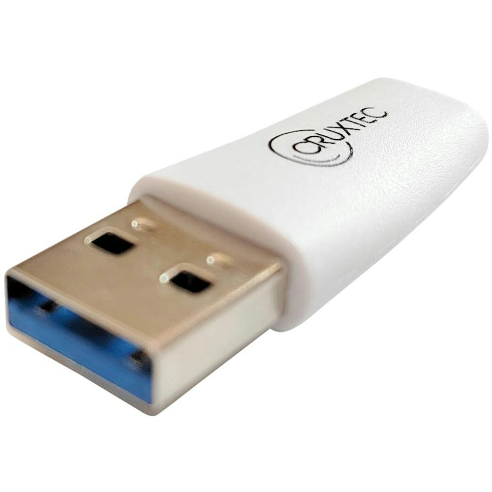 A large main feature product image of Cruxtec USB 3.0 USB-A (Male) to USB-C (Female) Adapter