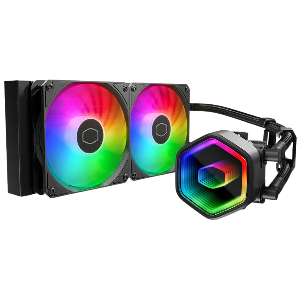 A large main feature product image of Cooler Master ML240L Core II - 240mm ARGB AIO Liquid CPU Cooler (Black)