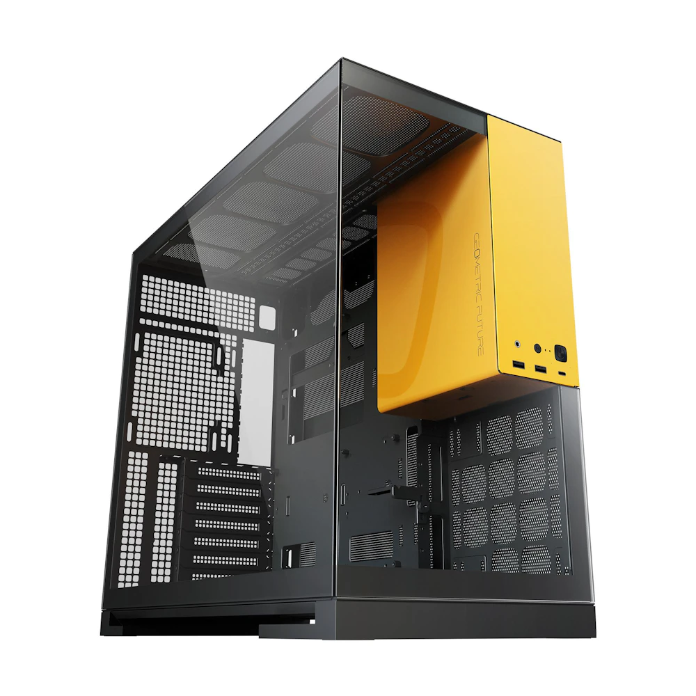 Geometric Future Model 5 Fanless - Mid Tower Glass Case (Black/Yellow)