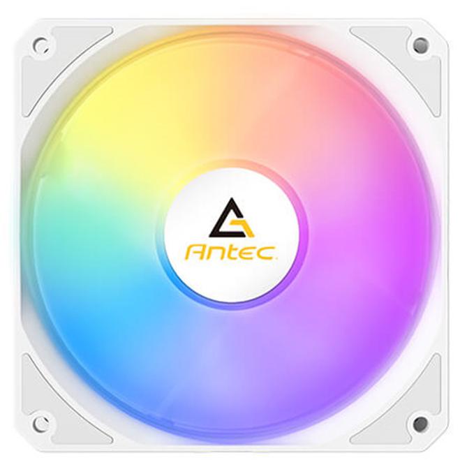 A large main feature product image of Antec P12R ARGB 120mm PWM Fan - White