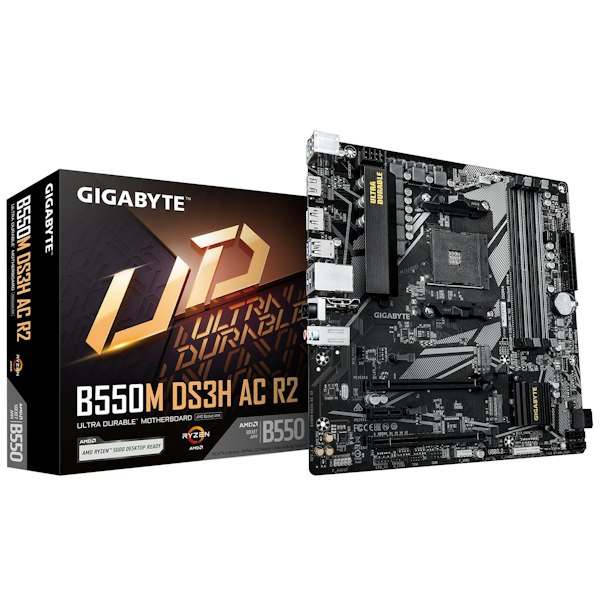 Gigabyte B550M DS3H AC R2 AM4 mATX Desktop Motherboard