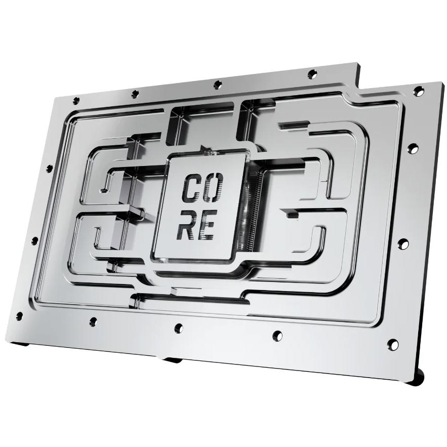 A large main feature product image of Alphacool Core GeForce RTX 5080 Reference GPU Water Block