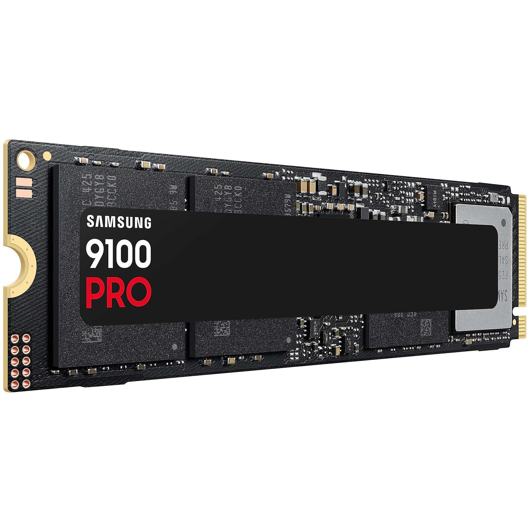 A large main feature product image of Samsung 9100 PRO PCIe Gen5 NVMe M.2 SSD - 1TB