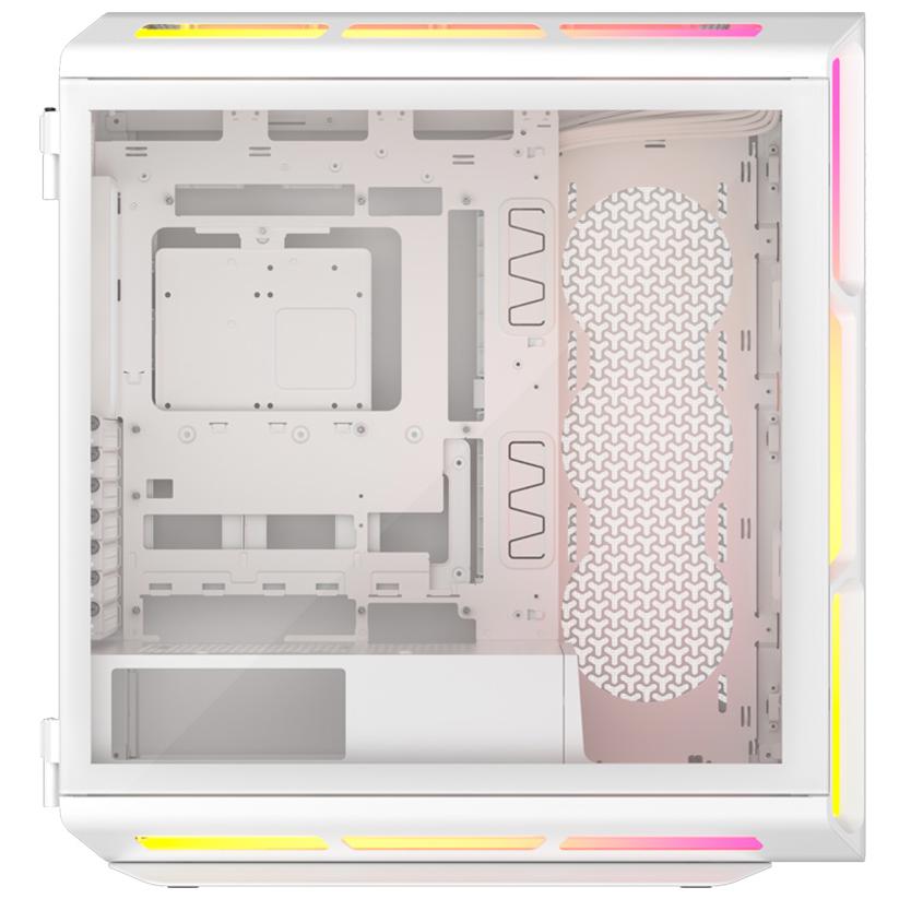 A large main feature product image of Corsair 5000T LX ARGB Mid Tower Case (White)