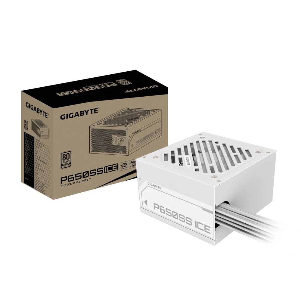 Gigabyte P650SS ICE 650W Silver ATX 3.0 PSU - White