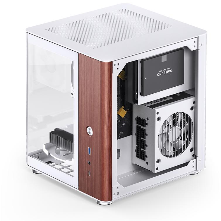 A large main feature product image of Jonsbo TK-0 SFF 16L Mini-ITX Case (White)