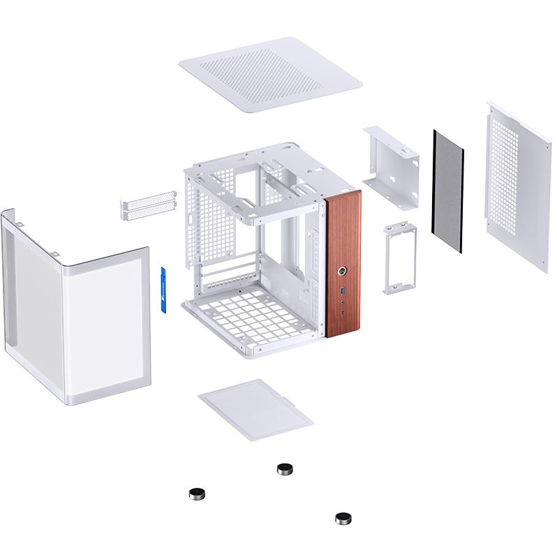 A large main feature product image of Jonsbo TK-0 SFF 16L Mini-ITX Case (White)