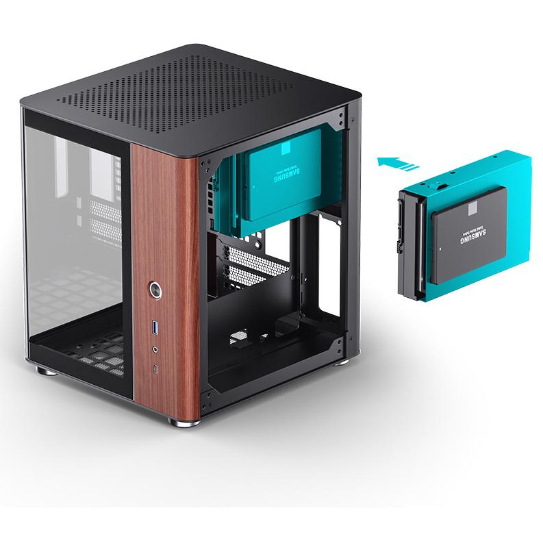 A large main feature product image of Jonsbo TK-0 SFF 16L Mini-ITX Case (Black)