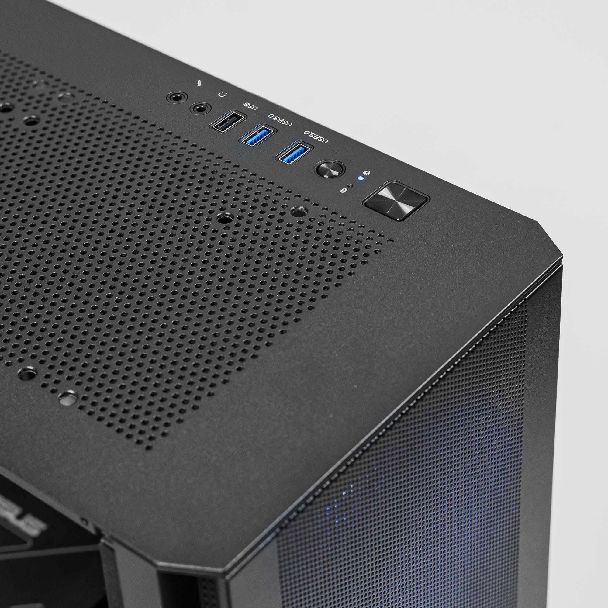 A large main feature product image of PLE Stealth RX 6600 Prebuilt Ready To Go Gaming PC