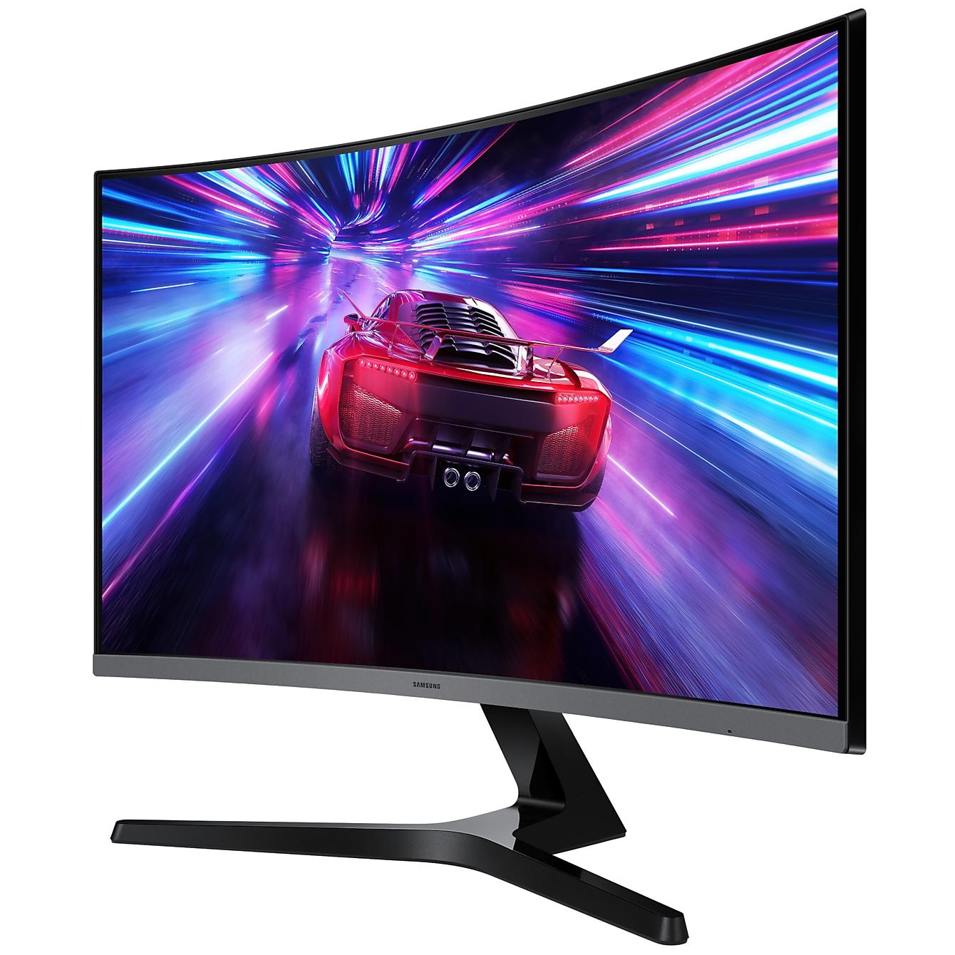 A large main feature product image of Samsung Essential S3 S39GD - 27" Curved 1080p 100Hz VA Monitor
