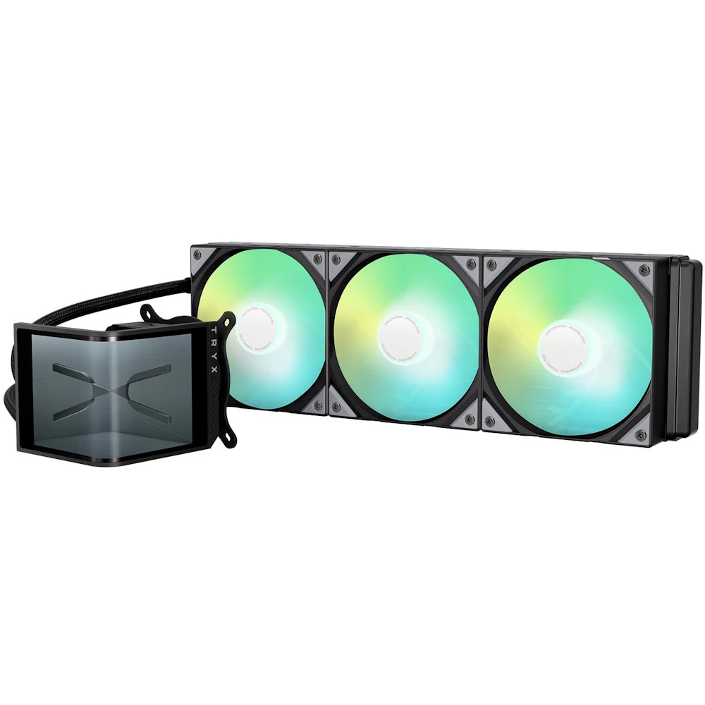 TRYX PANORAMA SE OLED - ARGB 360mm AIO Liquid Cooler with 3D Display (Black)