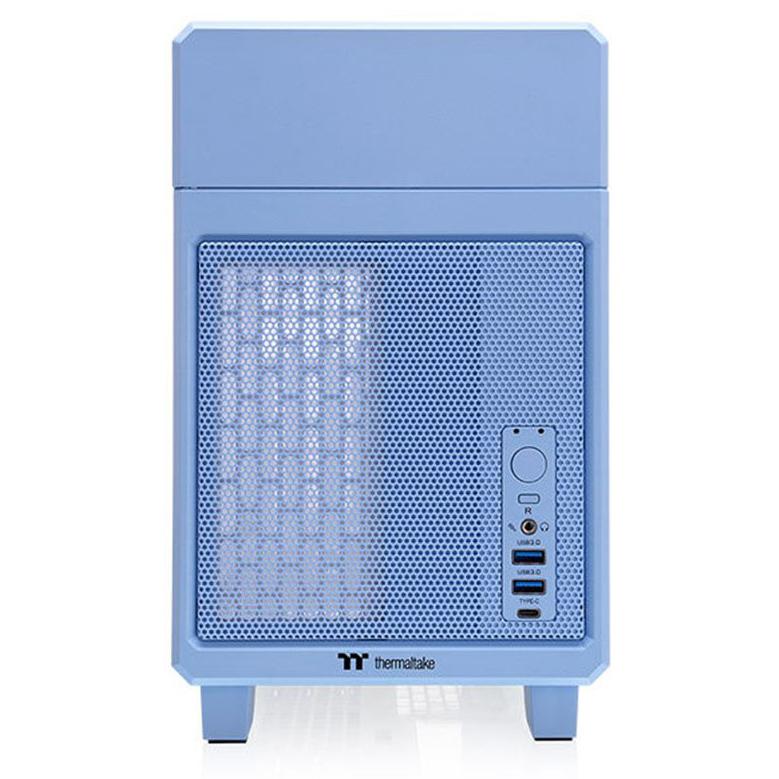 A large main feature product image of Thermaltake TR100 - SFF Mini ITX Case (Hydrangea Blue)