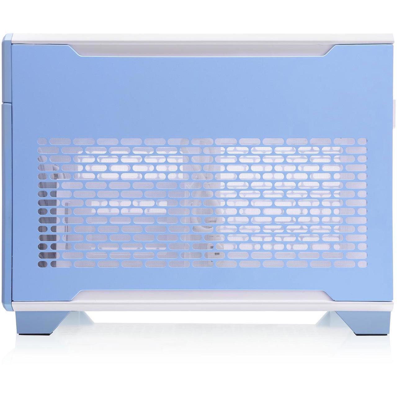 A large main feature product image of Thermaltake TR100 - SFF Mini ITX Case (Hydrangea Blue)
