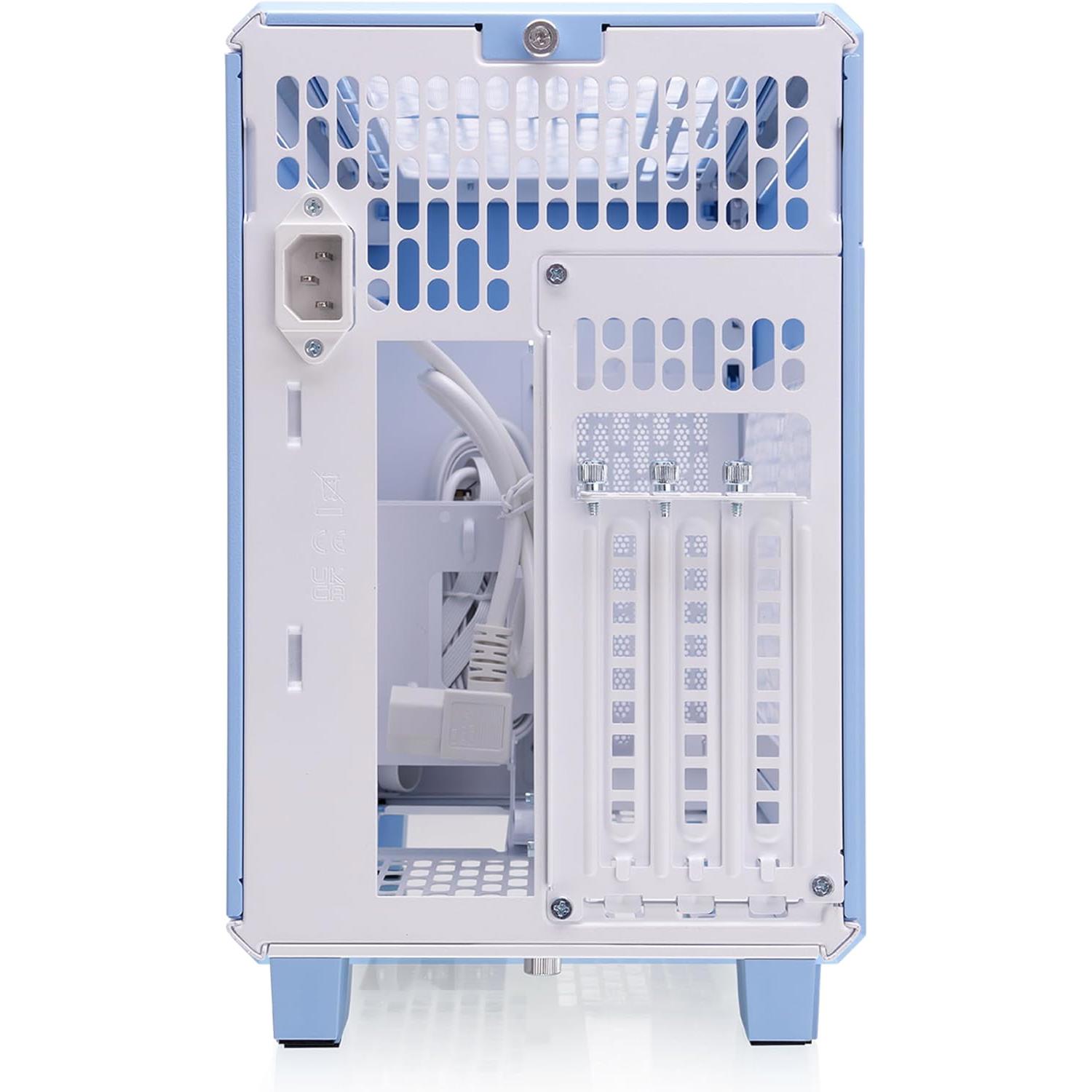 A large main feature product image of Thermaltake TR100 - SFF Mini ITX Case (Hydrangea Blue)