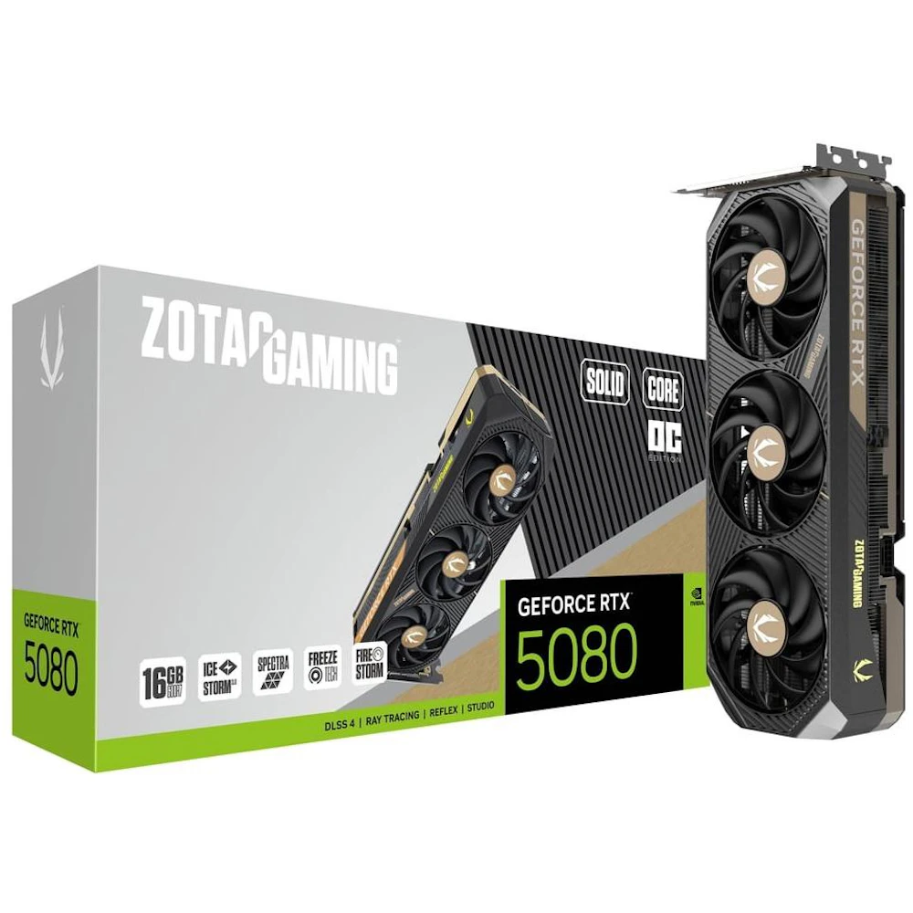 ZOTAC GAMING GeForce RTX 5080 SOLID CORE OC 16GB GDDR7