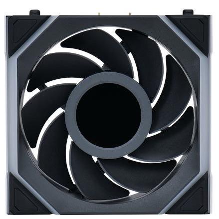 A large main feature product image of Lian Li UNI FAN SL120 Wireless LCD - 120mm Reverse Blade Modular Fan 3-Pack w/ Controller (Black)
