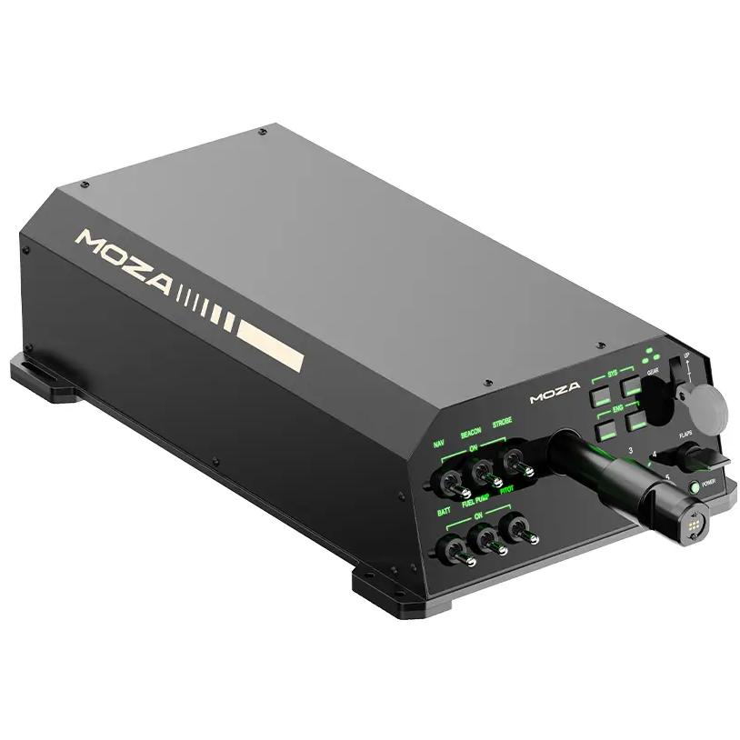 A large main feature product image of MOZA AY210 Force Feedback Yoke Base