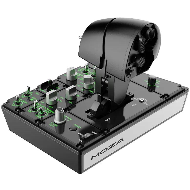 A large main feature product image of MOZA MTP Throttle Panel