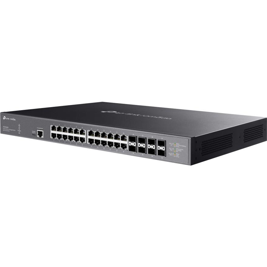 A large main feature product image of TP-Link Omada SX3832MPP - Omada 32-Port 10GE L2+ Managed Switch with 24-Port PoE++