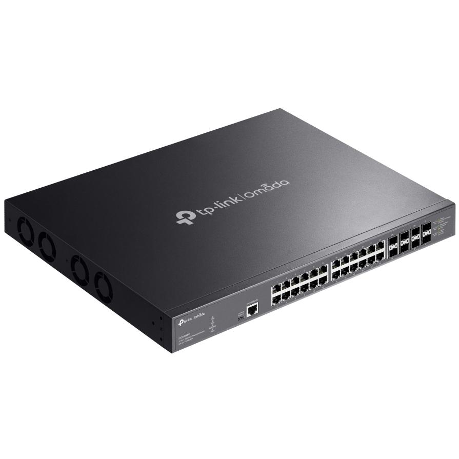 A large main feature product image of TP-Link Omada SX3832MPP - Omada 32-Port 10GE L2+ Managed Switch with 24-Port PoE++