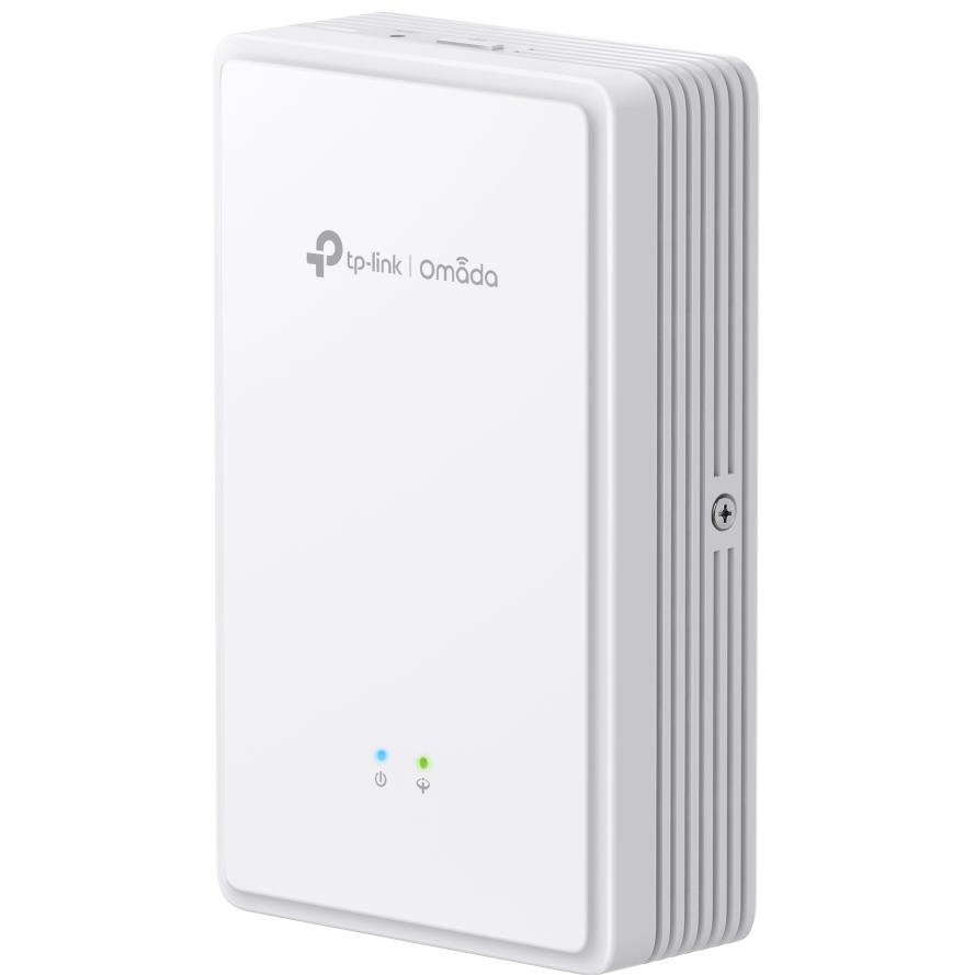 A large main feature product image of TP-Link Omada AX1800 Wi-Fi 6 Wall Plate GPON Access Point