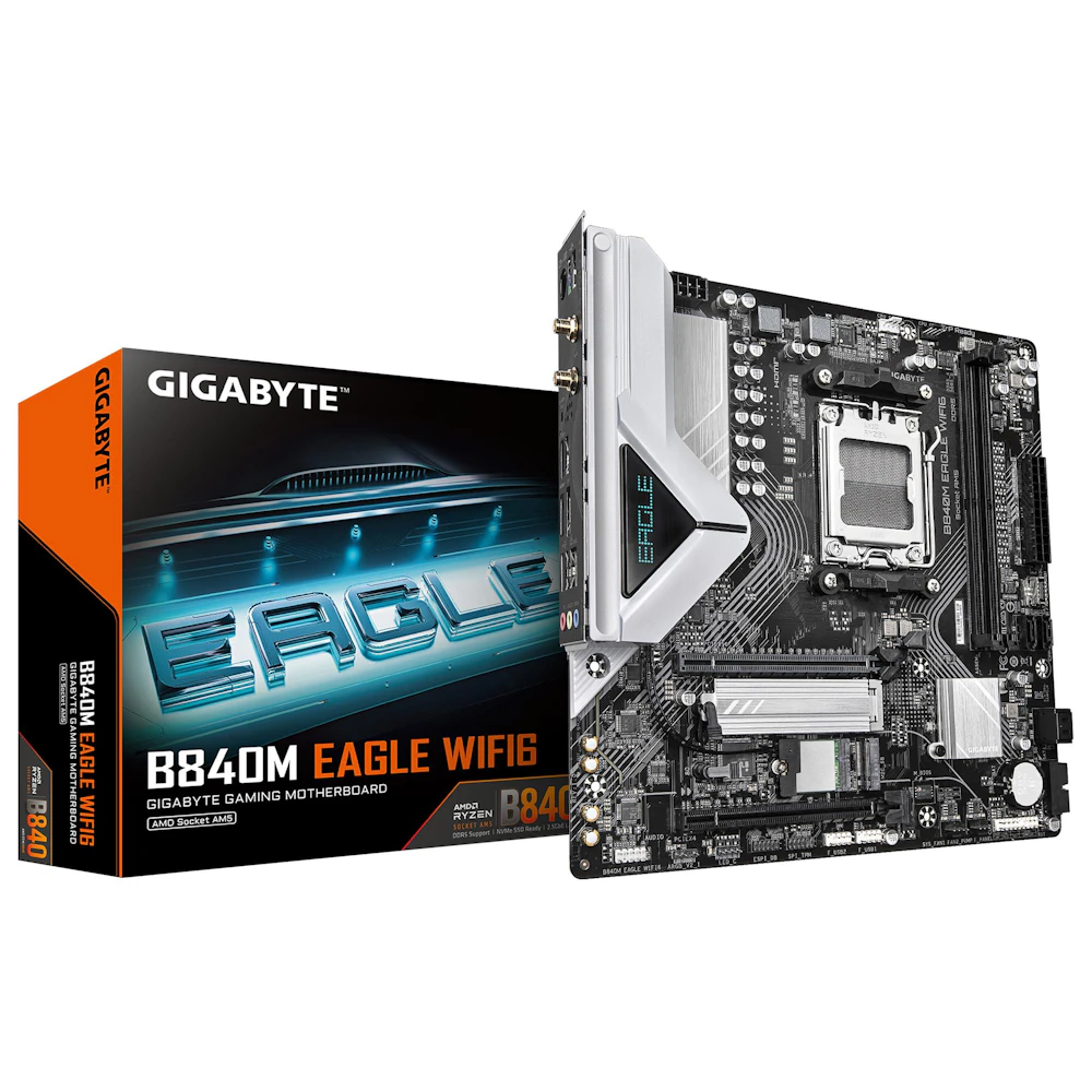 Gigabyte B840M EAGLE WiFi6 AM5 mATX Desktop Motherboard