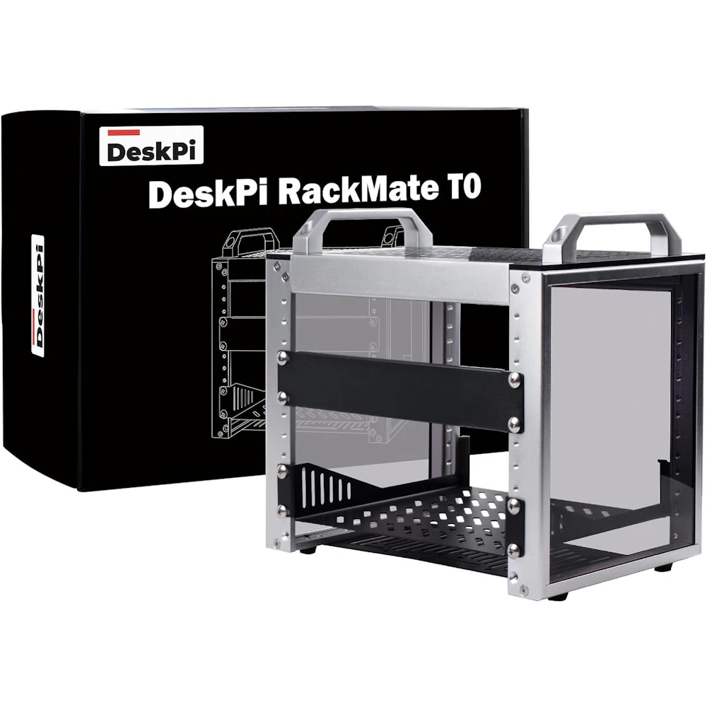 DeskPi RackMate T0 Rackmount 10" 4U Server Cabinet (Silver)