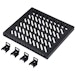 A product image of DeskPi RackMate 10" 0.5U Vented Rack Shelf for T0/T1
