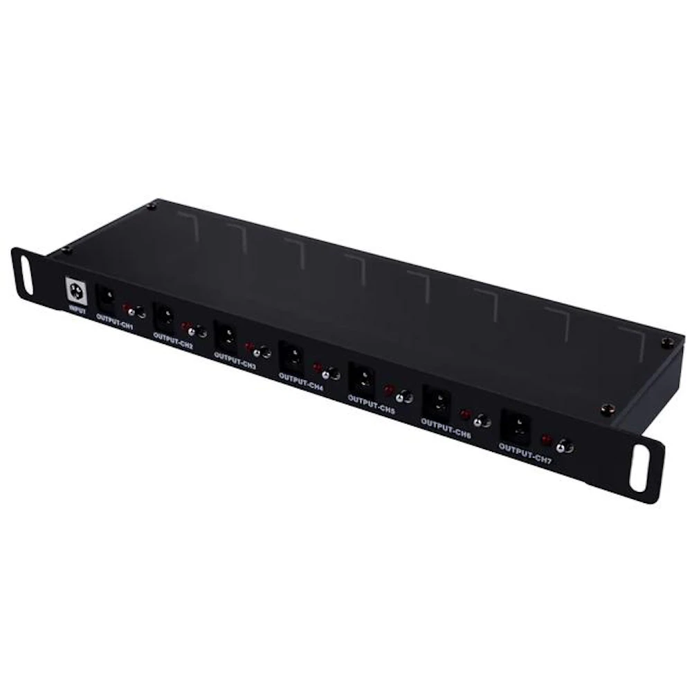 DeskPi RackMate DC PDU Lite 7-CH 10" 0.5U Power Distribution Unit