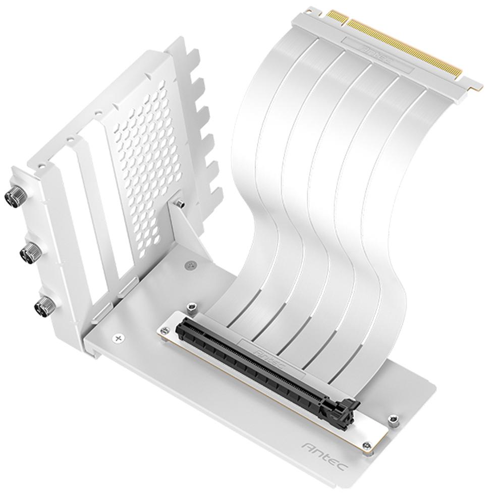 A large main feature product image of Antec PCIe 4.0 x16 Riser Cable - 200mm (White)