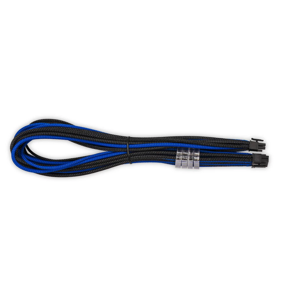 GamerChief 12VHPWR 45cm Male to Male Sleeved Cable (Black/Blue)