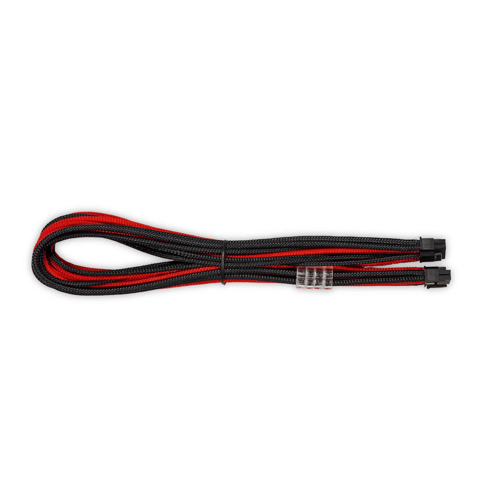 GamerChief 12VHPWR 45cm Male to Male Sleeved Cable (Black/Red)