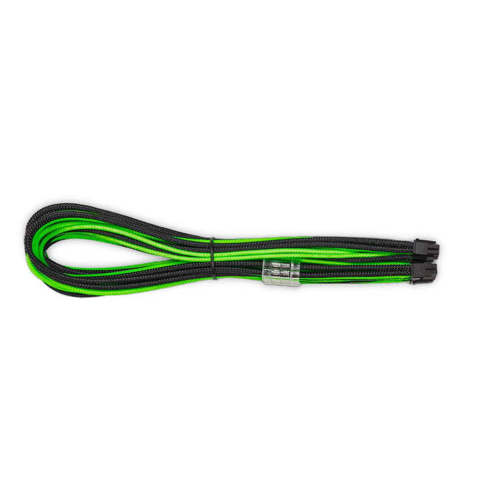 GamerChief 12VHPWR 45cm Male to Male Sleeved Cable (Black/Green)