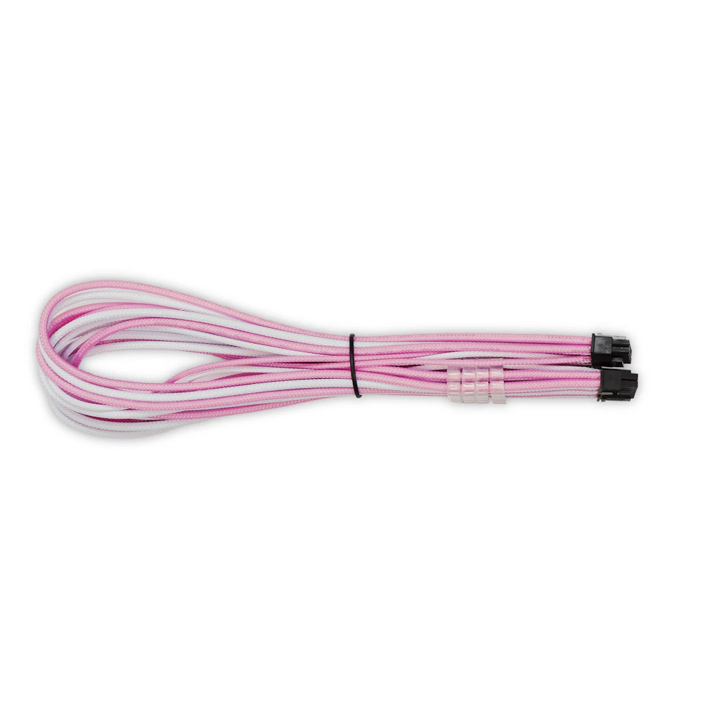 GamerChief 12VHPWR 45cm Male to Male Sleeved Cable (Pink/White)