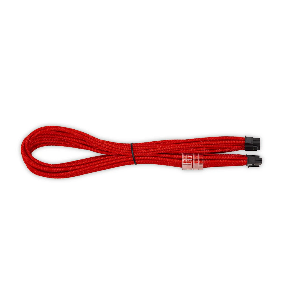 GamerChief 12VHPWR 45cm Male to Male Sleeved Cable (Red)