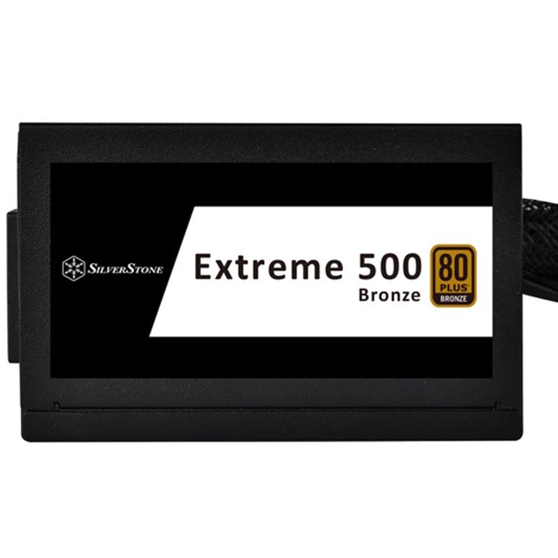 A large main feature product image of SilverStone Extreme 500W Bronze SFX PSU