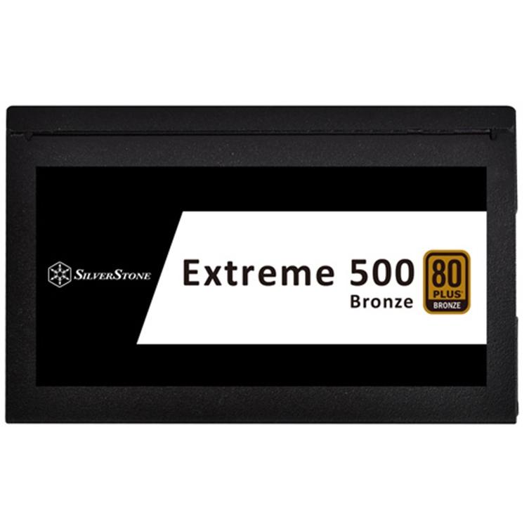 A large main feature product image of SilverStone Extreme 500W Bronze SFX PSU