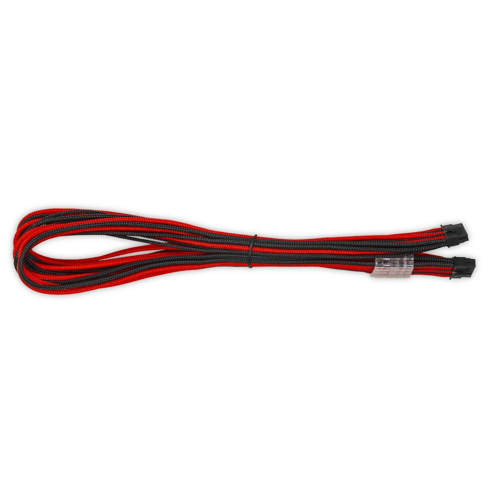 A large main feature product image of GamerChief 12VHPWR 60cm Male to Male Sleeved Cable (Black/Red)