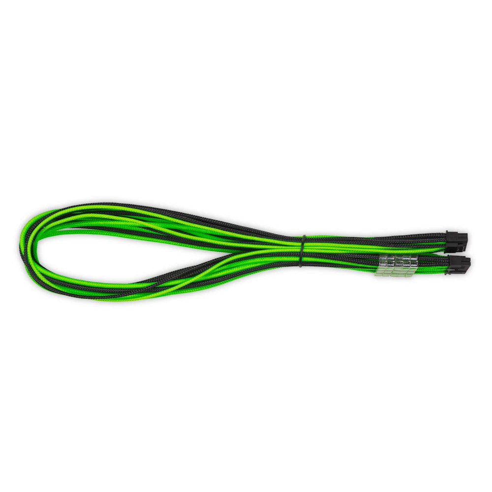 GamerChief 12VHPWR 60cm Male to Male Sleeved Cable (Black/Green)